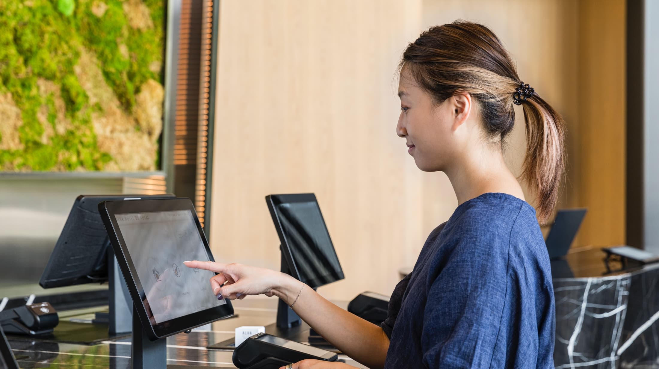 Hospitality, hotel, smarthotel, travel, check-in kiosk, self-service counter